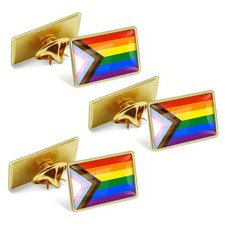 Rainbow Flag Pin Badge Brooch