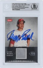 Johnny Bench Reds Signed 2004 Fleer Greats Of The Game #GOT-JB #/250 BAS Card