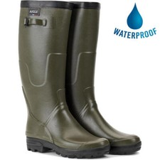Aigle Benyl M Mens Green Tall Pull On Wellington Boots Wellies Size 7-12
