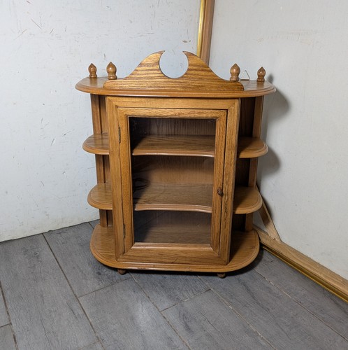 Vintage oak wood wall curio - oak,