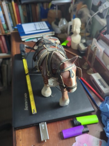 Shire horse with - with, harness