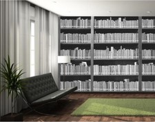 1 WALL Library Book Shelf Retro Photo Giant Poster 3.15 x 2.32m RRP £48