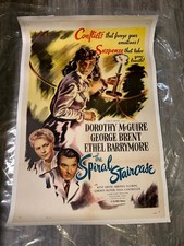 The Spiral Staircase Rare Original US One Sheet Poster '46 Linen Backed