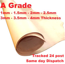 A Grade Natural Veg Tan Cowhide Tooling Leather 60cm x 30m - 24" x 12" Inch