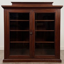 Antique 20th Century Glazed Bookcase In Mahogany ( REF AF-4526 )