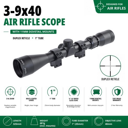 9x40 air rifle scope 11mm - rifle,