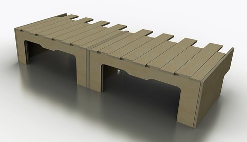 Sliding camper van - bed, storage