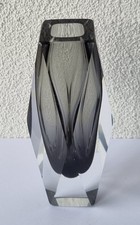 Murano Vase - Design Flavio Poli for Mandruzzato - Smoked Glass Vase - Circa 1960, Rare