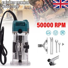 1200W Electric Hand Trimmer Palm Router Laminate Wood Laminator Tool Set 1/4" UK