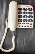 ADIOLINE DORO AB Phone Easy - White Corded Big Button Landline - Tested Working.