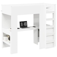 Loft Bed Frame with Desk with
