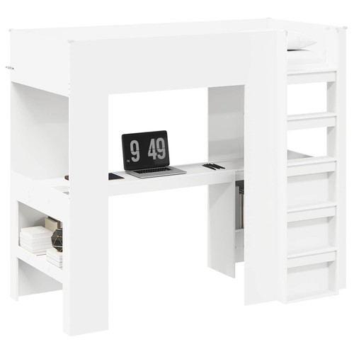 Loft bed frame with desk - loft,