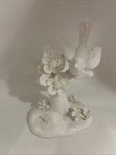 Antique J.T. Jones Crown Staffordshire Figurine Bird White Bone China England