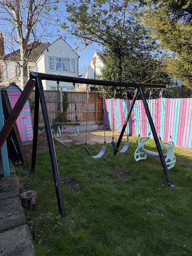 Kids wooden garden swing - wooden,