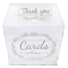 Acrylic Wedding Card Box DIY Envelop Card Box Money Storage Box Wedding Supply