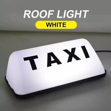 14.7" LED Magnetic Taxi Roof Sign Light White Taxi Meter Top Sign Cab Light 36cm