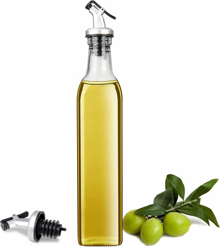 Clear glass olive oil pourer - glass,