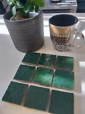 MOROCCAN ORIGINAL HAND MADE AND CUT ZELLIGE 5x5cm GLOSSY GREEN -PACK OF 40 TILES