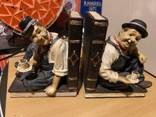 Laurel and Hardy Bookends Comedy Sitting Ornament Vintage