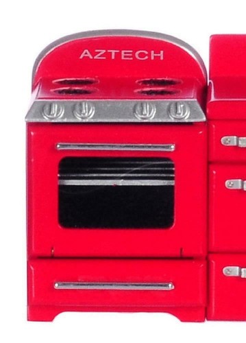 Dolls house retro 1950 red - dolls,