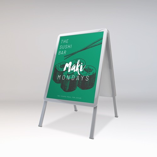 Frame pavement sign - frame,