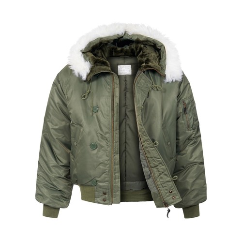 Army parka padded bomber - army,
