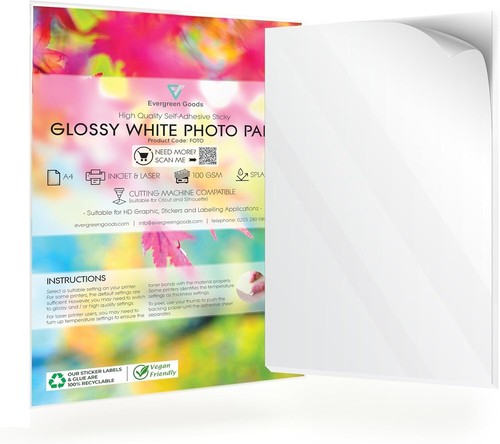 Evg sticker paper - sticker, white