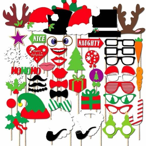 50pcs christmas photo booth - christmas,