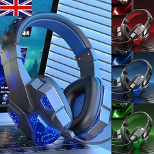 Bluetooth Wireless Gaming Headphone with Microphone Aux for PC PS4 PS5 Xbox UK