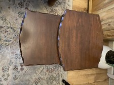 Wooden (mahogany I Think ) Nest Of 2 Side Tables