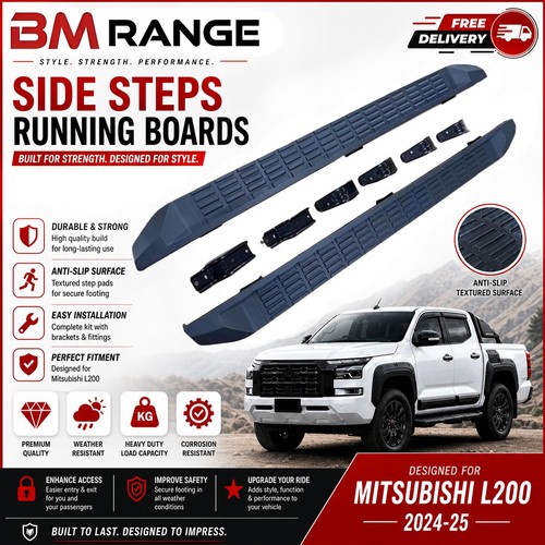 Running boards side steps pair - side,