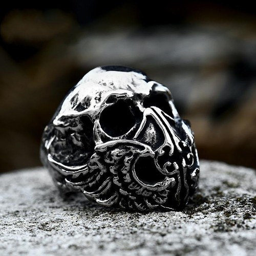 Men stainless steel skull - stainless,
