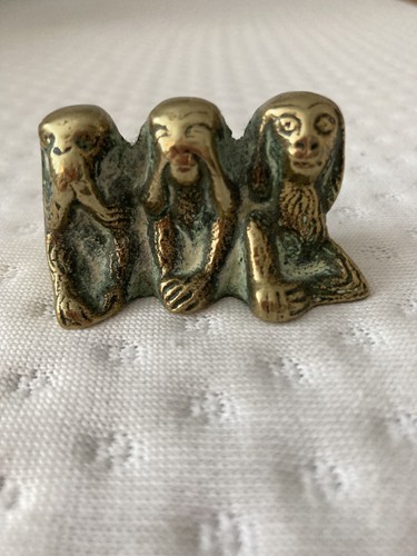Vintage solid brass monkeys - ,
