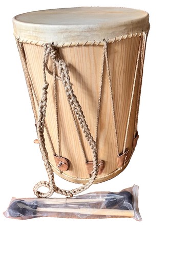 Medieval drum with snares - drum,