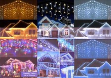 LED Waterfall Icicle Light Outdoor Connectable Snowing Chase Xmas Home Decor