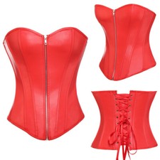 Gothic Women Lady Faux Leather