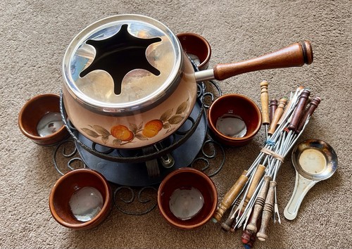 Vintage fondue set retro - fondue,