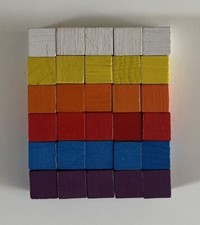 Wooden Cubes 8mm Various