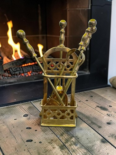Neat brass fireside - neat, companion