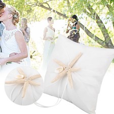 Ivory Ring Bearer Pillow Holder Wedding Ring Pillow With Starfish(20*20cm) XG5