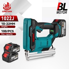Heavy Duty Staple Gun Cordless Electric Stapler Tacker For Makita 2 Battery