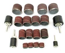 Drum Sanding Kit Sander Sleeves Sheets Rubber Bands Power Drill 20pc