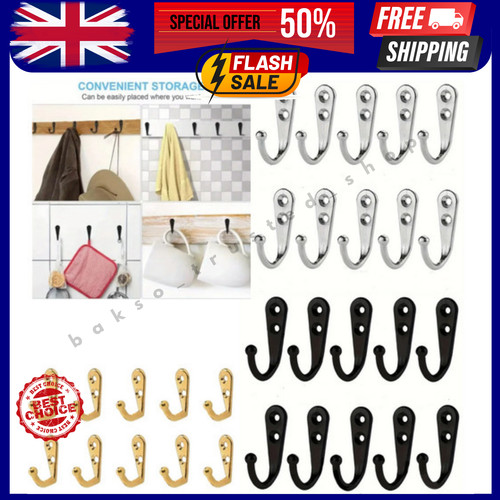 10x coat hooks vintage wall - coat,