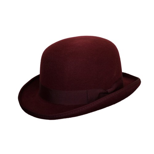 Handmade 100 wool bowler - wool, hat