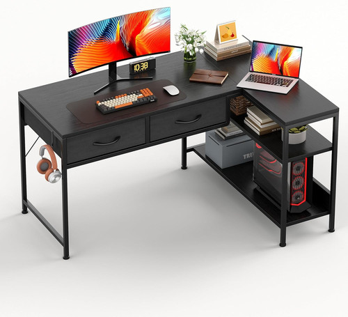 Shaped computer desk - l, 2