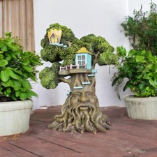 Tree House Fairy Garden Ornament Pixie Statue Wiccan Pagan Fast Shipping