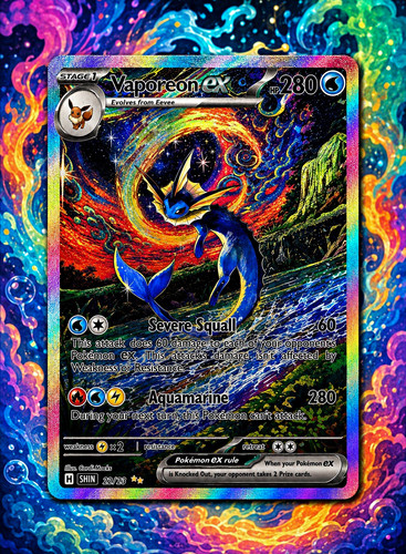 Mythic vaporeon pokemon card - card,