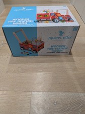 Wooden Fire Station Wagon Toy
