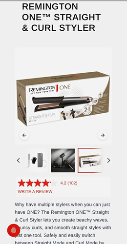 Remington one straight curl - one, &
