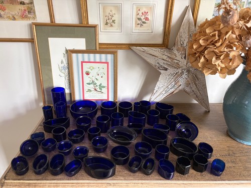 Cobalt blue bristol glass - blue,